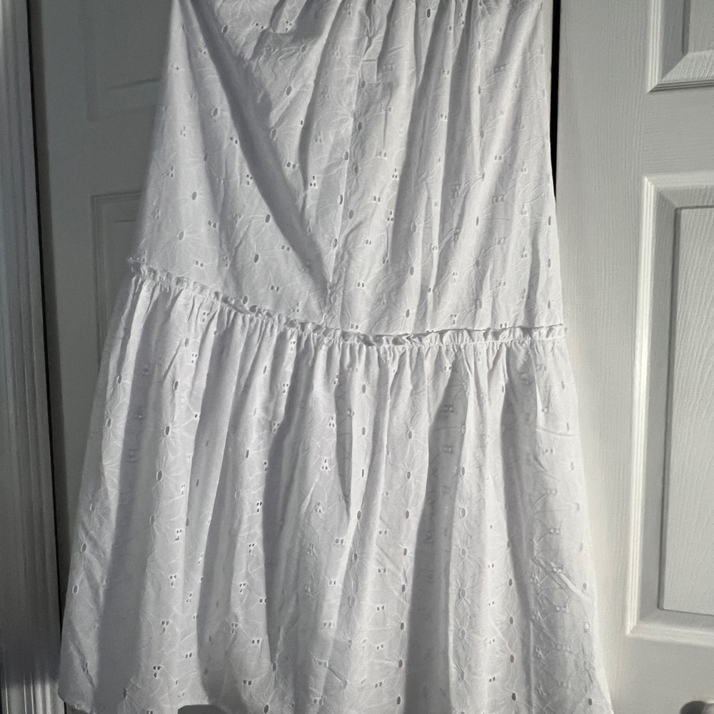 Calypso St. Barth White Eyelet Full A-Line Skirt - Picture 10 of 16